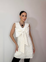 Abito fiocco in velluto e paillettes FEDERICA BI