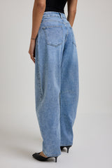 Denim azzurro balloon cristalli FEDERICA BI