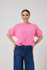 Maglia mohair rosa FEDERICA BI