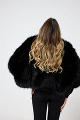 Ecopelliccia nera FEDERICA BI