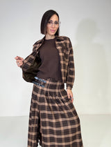Giacca tartan marrone FEDERICA BI
