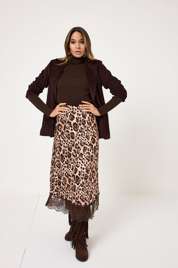 Gonna lunga stampa animalier FEDERICA BI