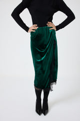 Gonna in velluto e pizzo FEDERICA BI ( più colori )