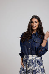 Camicia in denim blu FEDERICA BI