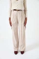 Pantalone cargo beige FEDERICA BI