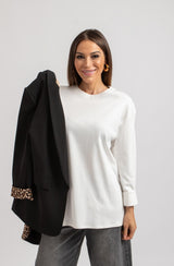 Maglia bianca in cotone FEDERICA BI