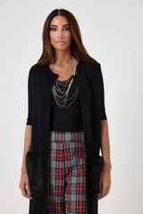 Pantalone tartan grigio FEDERICA BI