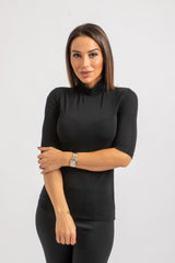 Maglia nera misto cachemire FEDERICA BI