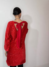 Abito in velluto fiocco FEDERICA BI