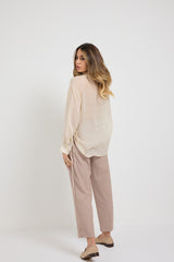 Camicia beige laccetti FEDERICA BI