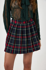 Gonna tartan blu FEDERICA BI