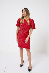 Abito in velluto e paillettes FEDERICA BI ( due colori )