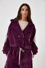 Giacca in velluto bordeaux FEDERICA BI
