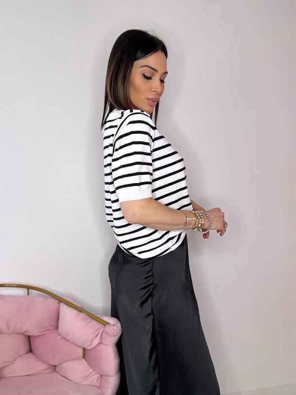 Maglia in cotone riga FEDERICA BI