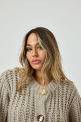 Cardigan bottone oro FEDERICA BI
