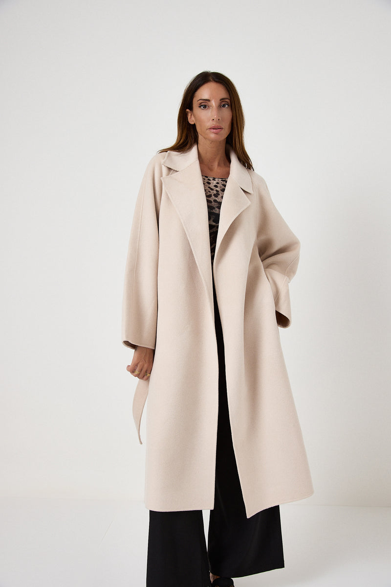 Cappotto beige cachemire e lana FEDERICA BI