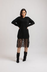 Abito FEDERICA BI tricot e pizzo