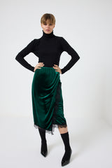 Gonna in velluto e pizzo FEDERICA BI ( più colori )