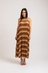 Abito lurex LAVINIA bronzo BY FEDERICA BI