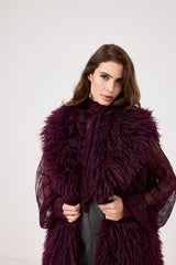 Gilet ricciolino bordeaux FEDERICA BI