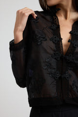 Camicia in sangallo nera FEDERICA BI