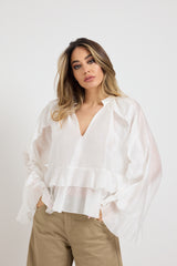 Camicia bianca volant FEDERICA BI