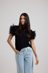 Maglia EMY viscosa e tulle FEDERICA BI (piu’ colori)
