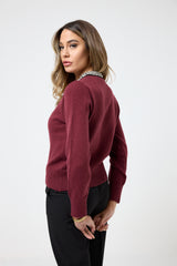 Cardigan collo gioiello FEDERICA BI ( due colori )