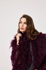 Gilet ricciolino bordeaux FEDERICA BI