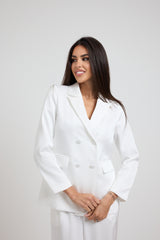 Tailleur in raso bianco FEDERICA BI
