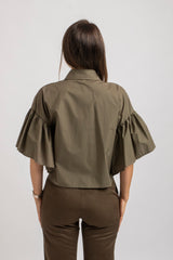 Camicia in cotone e pizzo FEDERICA BI