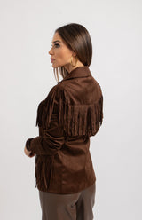 Giacca suede frange FEDERICA BI