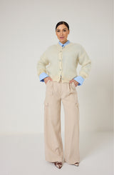 Pantalone cargo beige FEDERICA BI