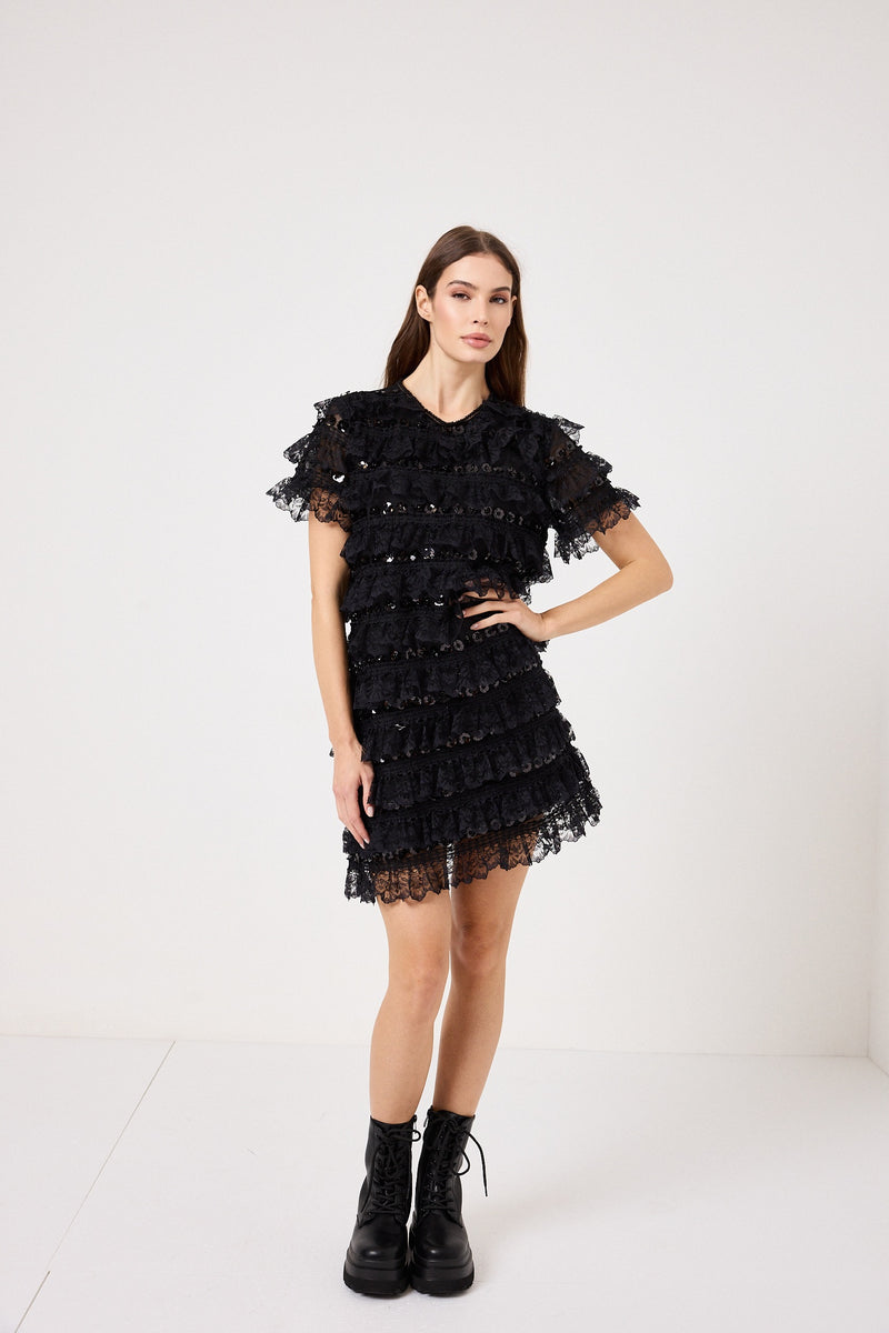 Abito in pizzo e paillettes FEDERICA BI