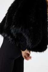 Ecopelliccia nera FEDERICA BI