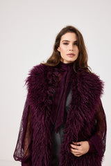 Gilet ricciolino bordeaux FEDERICA BI