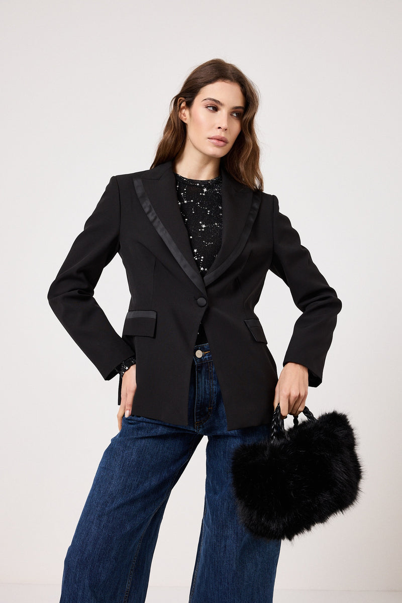 Blazer smoking nero FEDERICA BI