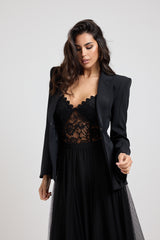 Blazer nero in cadi’ FEDERICA BI