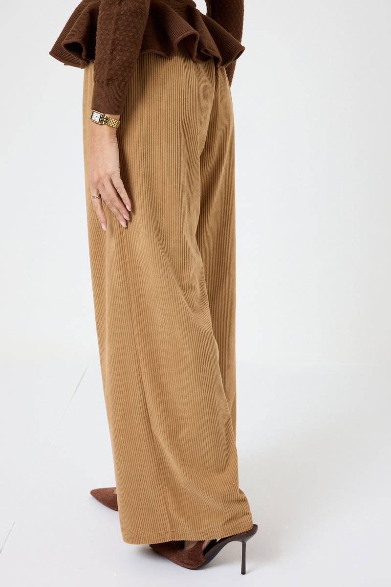 Pantalone palazzo in velluto FEDERICA BI