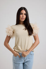 Maglia EMY viscosa e tulle FEDERICA BI (piu’ colori)