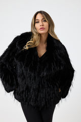 Ecopelliccia nera FEDERICA BI