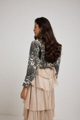 Giacca in denim crop FEDERICA BI