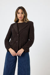 Blazer in ciniglia con spilla FEDERICA BI