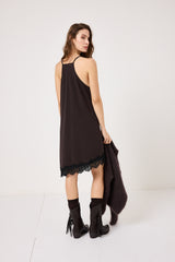 Abito in tela moro e pizzo nero FEDERICA BI