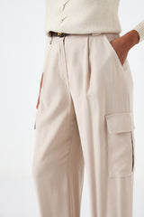Pantalone cargo beige FEDERICA BI