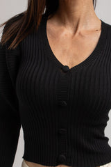 Maglia nera bottoncini FEDERICA BI