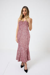 Abito in paillettes rosa FEDERICA BI