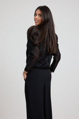 Camicia in sangallo nera FEDERICA BI