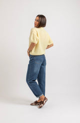 Maglia in mohair colletto gioiello (due colori)