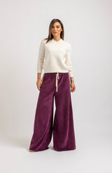 Pantalone in velluto bordeaux FEDERICA BI
